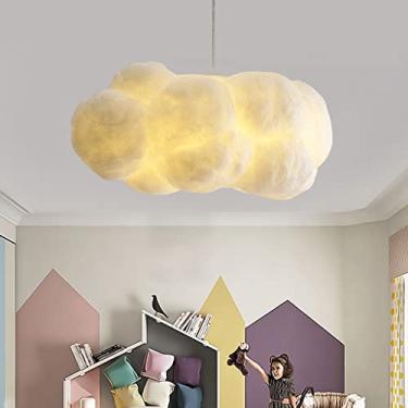 Imagem de Luminária pendente moderna de teto LED, design criativo em forma de nuvem, luzes decorativas da moda, iluminação interna para quarto de meninos e meninas, sala de jantar, sala de estar, café