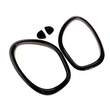 Imagem de ATEX Adesivos pretos brilhantes (pintados) para Cooper MK2 Countryman R60 2010~2016 Tampa de acabamento de lâmpada de luz de cabeça + capa de spray de água