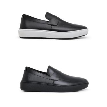 Imagem de Kit 2 Sapato Social Masculino Loafer Mocassim Oxford Tendencia Casual 