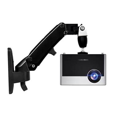 Imagem de Suporte de projetor universal com mola a gás suporte inclinado para projetor, suporte de montagem no teto, liga de alumínio, rotação de 360 °, suporte para projetor