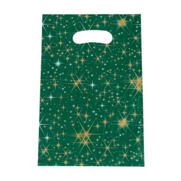 Imagem de 50 Sacola Boca de Palhaço Feliz Natal Papai Noel  Embalagem Plástica D