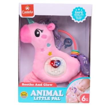 Imagem de Pelúcia Musical Unicórnio Para Bebês C/Mordedor Som e Luz CBS0843 - Castela