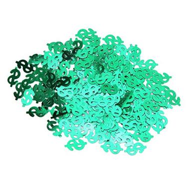 Imagem de Pssopp Confete de Arremesso Em Forma de Cifrão, Material de PVC, Perfeito para Casamentos e Festas, Decorações de 60g para Festivais e Celebrações (cifrão verde)