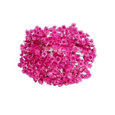 Imagem de 300 Florzinhas Sempre vivas arranjo buquê casamento chá decoração mesa Flor seca preservada(ROSA MÉDIO)