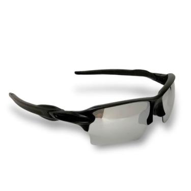 Imagem de Óculos Masculino De Sol Ciclismo Corrida Para Esportes (F. Preta Lente Prata)