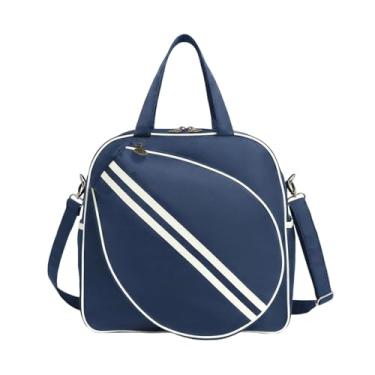 Imagem de Fenteer Bolsa de tênis, bolsa de pickleball leve, portátil, estilosa, transversal, com zíper, para academia, feminina, de tênis de grande capacidade
