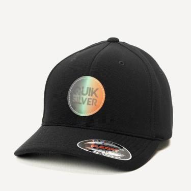 Imagem de Boné Quiksilver Aba Curva Hologram Omni Logo SM26 Preto, Preto, M