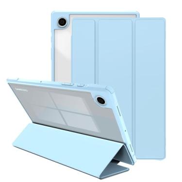 Imagem de Capa para Samsung Galaxy Tab A8 de 10,5 polegadas, capa protetora para tablet Galaxy Tab A8 de 10,5 polegadas 2022 SM-X200 X205 X205 X207, despertar/hibernar automaticamente, azul claro