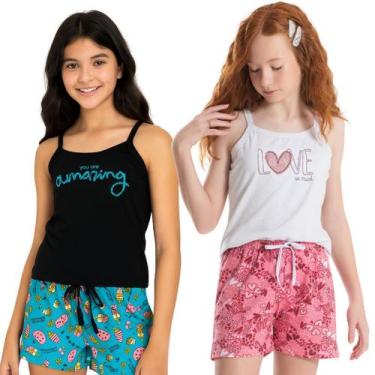 Imagem de Kit 2 Conjuntos Juvenil de Verão Menina 10 ao 16 anos - Conjunto Juven