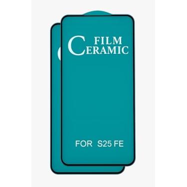 Imagem de Compatível com Samsung Galaxy S25 FE - 2 Películas de Ceramica Gel 3d 5d 9d Protetor de Tela