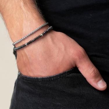 Imagem de Pulseiras de corrente masculinas de aço inoxidável premium, não mancha, corrente de corda, joias presentes para homens, acessórios, One Size, Metal, Sem Pedra Preciosa