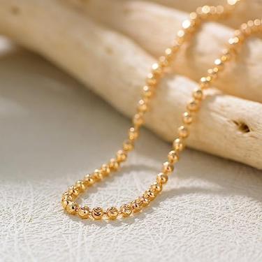 Imagem de Tornozeleira dourada feminina 2.0 com contas crescentes