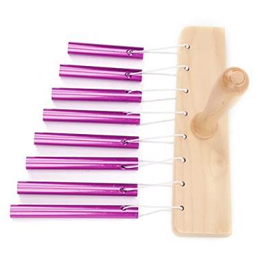 Imagem de RiToEasysports Sinos de Coloridos de 8 Tons SingleRow para Brinquedos Musicais Infantis - Instrumentos de Percussão Profissionais Orff Brinquedos Pré-escolares, Ailanthus Altissima Swingleh + Liga