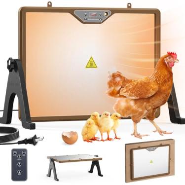 Imagem de Aquecedores de galinheiro, placa de aquecimento de frango, lâmpada de calor para galinhas, para aves de inverno e pequenos animais de estimação