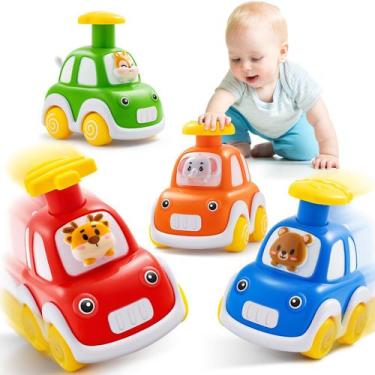 Imagem de Toy Car TooyBing Press and Go para crianças de 1 a 3 anos, pacote com 