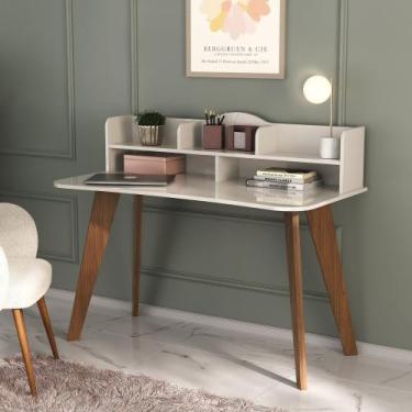 Imagem de Escrivaninha Mesa Escritório com 5 Nichos 120 cm Penteadeira Feminina 