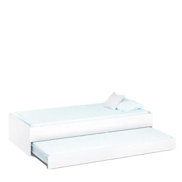 Imagem de Bicama Infantil Solteiro Premium Coleção Tivoli Divicar em MDF e Madeira Maciça com Pintura UV Atóxica e Grades de Proteção