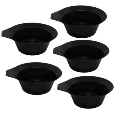 Imagem de Kit 5 unds Pote Bowl de Cabeleireira Misturar Tinta Cabelo - Cor: Preto