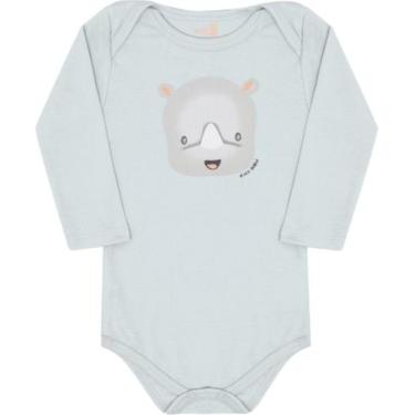 Imagem de Body mang long bebe 12986 kiko e kika - Kiko baby, Azul bebê, RN