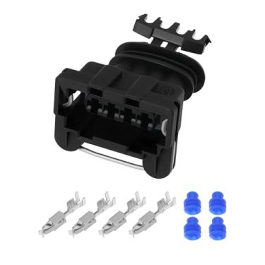 Imagem de OTOTEC Kit de plugue de conexão de atuador de fechadura de porta de controle central automotivo de 4 pinos 836569 EPP-PL-001 90411957 compatível com VW Transporter