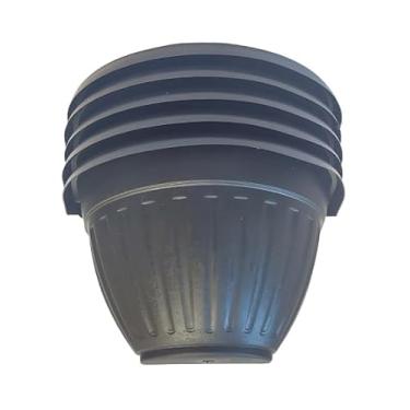 Imagem de Vaso Meia Lua em Plástico, Marrom, 20x12 cm, para Flores e Temperos, Jardim Vertical, 5 Unidades (Preto)