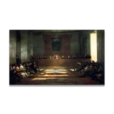 Imagem de Arte em tela romântica Francisco De Goya The Last MealSpanish - Obra-prima clássica para decoração de escritório doméstico 39,98 x 55,88 cm emoldurada