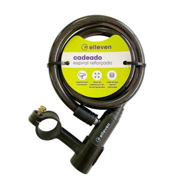 Imagem de CADEADO BIKE BICICLETA ESPIRAL 1M X 12MM E 2 CHAVES ELLEVEN-Unissex