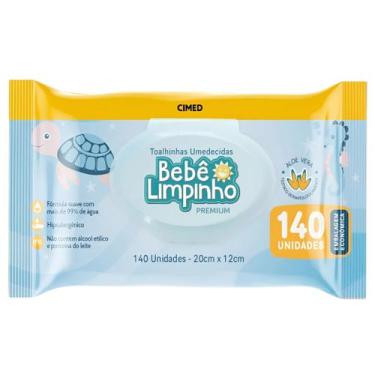 Imagem de Toalhas Umedecidas 140 Unidades Bebê Limpinho Cimed Lenço Sem Álcool A