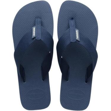 Imagem de Chinelo Havaianas Urban Basic Material Tira Larga Em Tecido, Azul índi