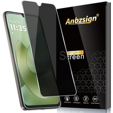 Imagem de Anbzsign Pacote com 2 para Motorola Moto G06/G06 Power Privacy Película de Vidro Temperado, Película Privada Anti-Espião 9H, Antiarranhões, Compatível com Capas