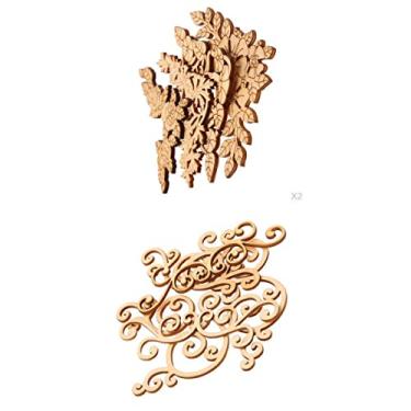 Imagem de Luzhengyang 16 enfeites de presente de madeira grandes em formato de scrapbooking - Material MDF, perfeito para pintura, pacote a granel para artesanato e fabricação de joias - para crianças, crianças