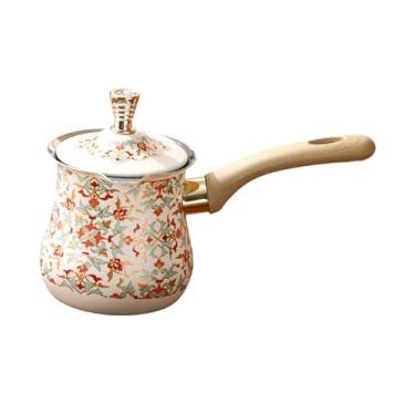 Imagem de KiBcsLic Cafeteira turca com aquecedor de manteiga, fácil de limpar, multiuso, em aço inoxidável, com cabo longo, ideal para restaurantes e cafeterias, 900ml