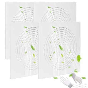 Imagem de PTLEVYN Capa para exaustor de banheiro branca fosca grade de ventilador de teto de banheiro com substituição de mola ventilador quadrado de teto ou parede exaustor, grade de ventilador de teto, capa