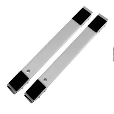Imagem de Suporte Ajustável para Móveis Pesados, Aço Carbono, Prateado, 40-69cm x 5cm x 3.5cm, com Rodinhas e Sistema de Freio, Capacidade 200kg