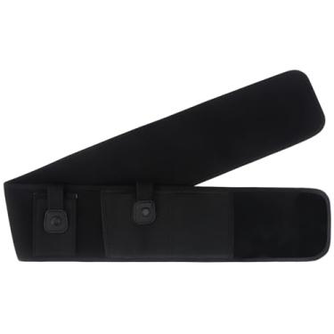 Imagem de Coldre de faixa de barriga respirável para homens, design de cinto Bravo, ajustável até 51 polegadas, preto, fivelas duplas para equipamento tático