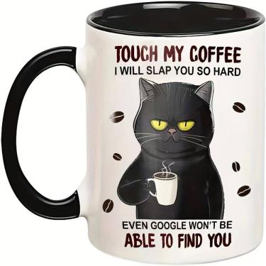 Imagem de Caneca Funny Touch My Coffee Cat 350 ml - Sassy Black Cat Cof