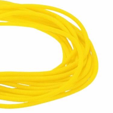 Imagem de DMiotech Tubulação dividida de tear de arame de 15,2 m, protetores de cabo de conduíte flexível para animais de estimação para escritório, casa, jardim, amarelo