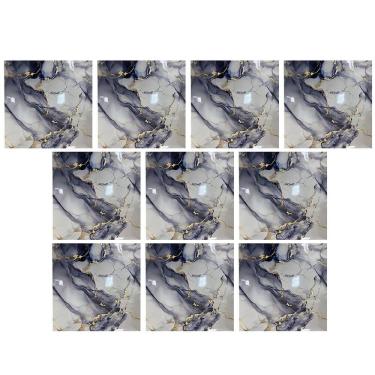 Imagem de Placa Adesiva Marmore 3D Kit 10 uni Obra Reforma Papel de Parede Autocolante Casa Cozinha Banheiro Ambiente Moderno