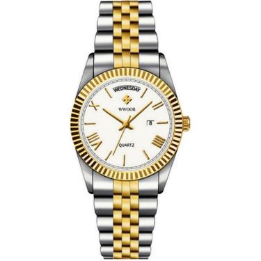 Imagem de Relógio de Quartzo Masculino Design Casual em Aço inoxidavel À prova d`água 3ATM