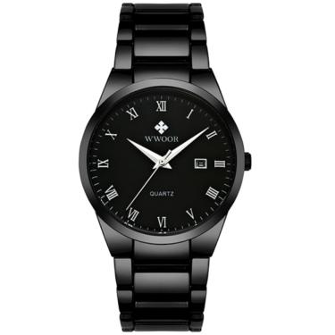 Imagem de Relógio de Quartzo Masculino com Data automática  em Aço Inoxidavel Casual 