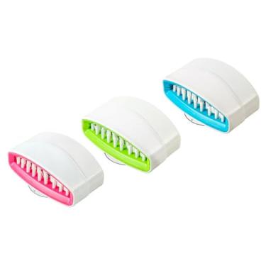 Imagem de Cutlery Cleaner Brush, 3PCs Suctioned in-Sink Silverware Scrubber, Non-Scratch Bristles, Easily Clean Utensils and Sharp Knives