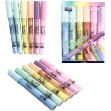 Imagem de Giz Líquido Marcador, 6 Cores Pastel, Ponta 3mm, 8g por Unidade, para Superfícies Lisas, Vidros, Espelhos, Quadros Brancos e Negros