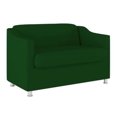 Imagem de Sofá Namoradeira Sala de Espera Elegante Suede – Balaqui Cor:verde