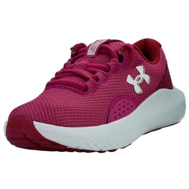 Imagem de Under Armour Tênis de corrida feminino Charged Surge 4, (681) Fúcsia sombreada/brasão carmesim/branco, 36