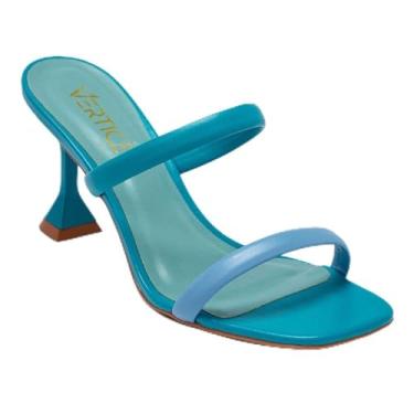 Imagem de Tamanco Feminino Salto Alto Fino Taça - Céu 34