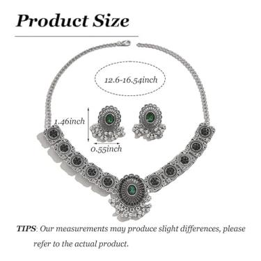 Imagem de Conjuntos de joias indianas para mulheres, conjunto de colar de joias de casamento de Bollywood, roupas étnicas indianas, presentes de natal, presentes de amizade para mulheres, dia dos namorados