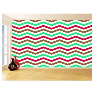 Imagem de Papel De Parede 3D Sala Chevron Zig Zag Listras 3,5M Zig18 - Você Deco