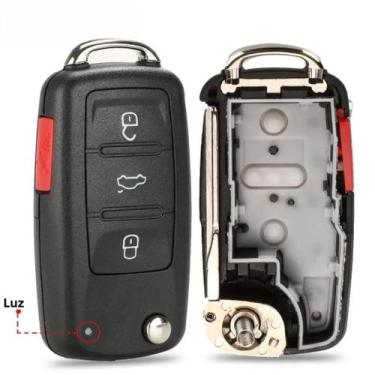 Imagem de Capa De Chave Remota De 4 Botões Para VW Caddy Eos Golf Jetta Beetle P