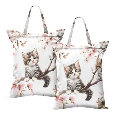 Imagem de SEHANY 2 peças de sacos grandes de lavanderia com alça, à prova d'água, bolsa de roupa para viagem e natação