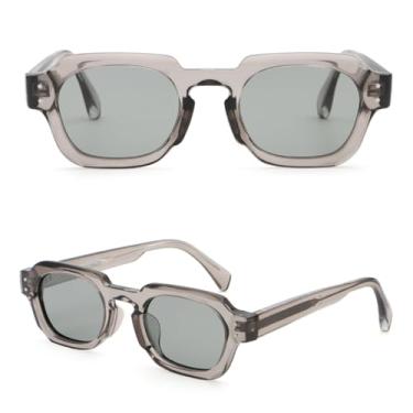 Imagem de VFDHN Óculos de Sol Fashion Polarizados Cp Acetato Retrô Feminino Masculino Marrom Cinza UV400(3)